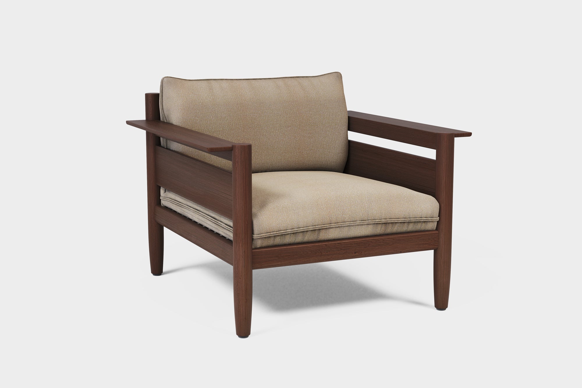 LULU | Outdoor Loungesessel aus Geräucherte Esche