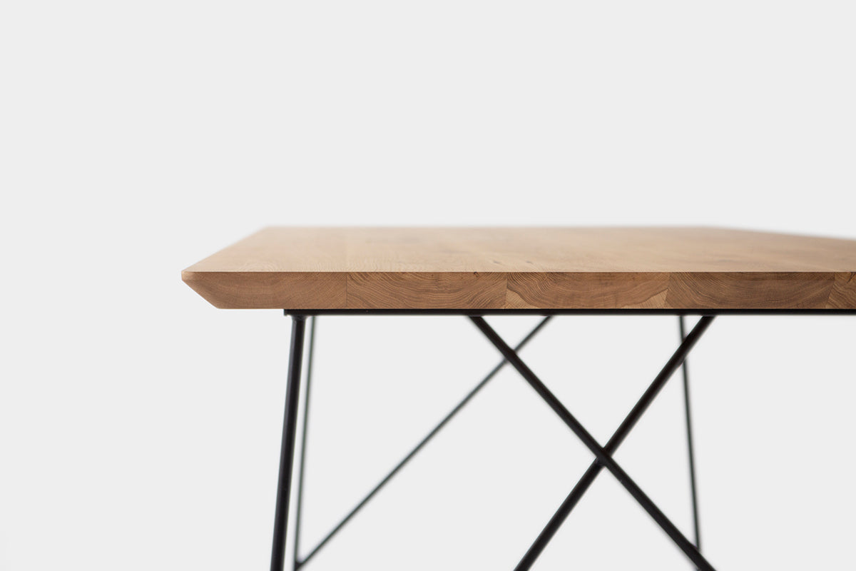 Bauhaus Walnut Dining Table on Metal Legs | AEMILIA-Hardman Design