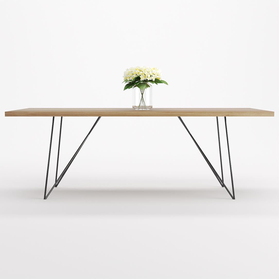 Bauhaus Walnut Dining Table on Metal Legs | AEMILIA-Hardman Design