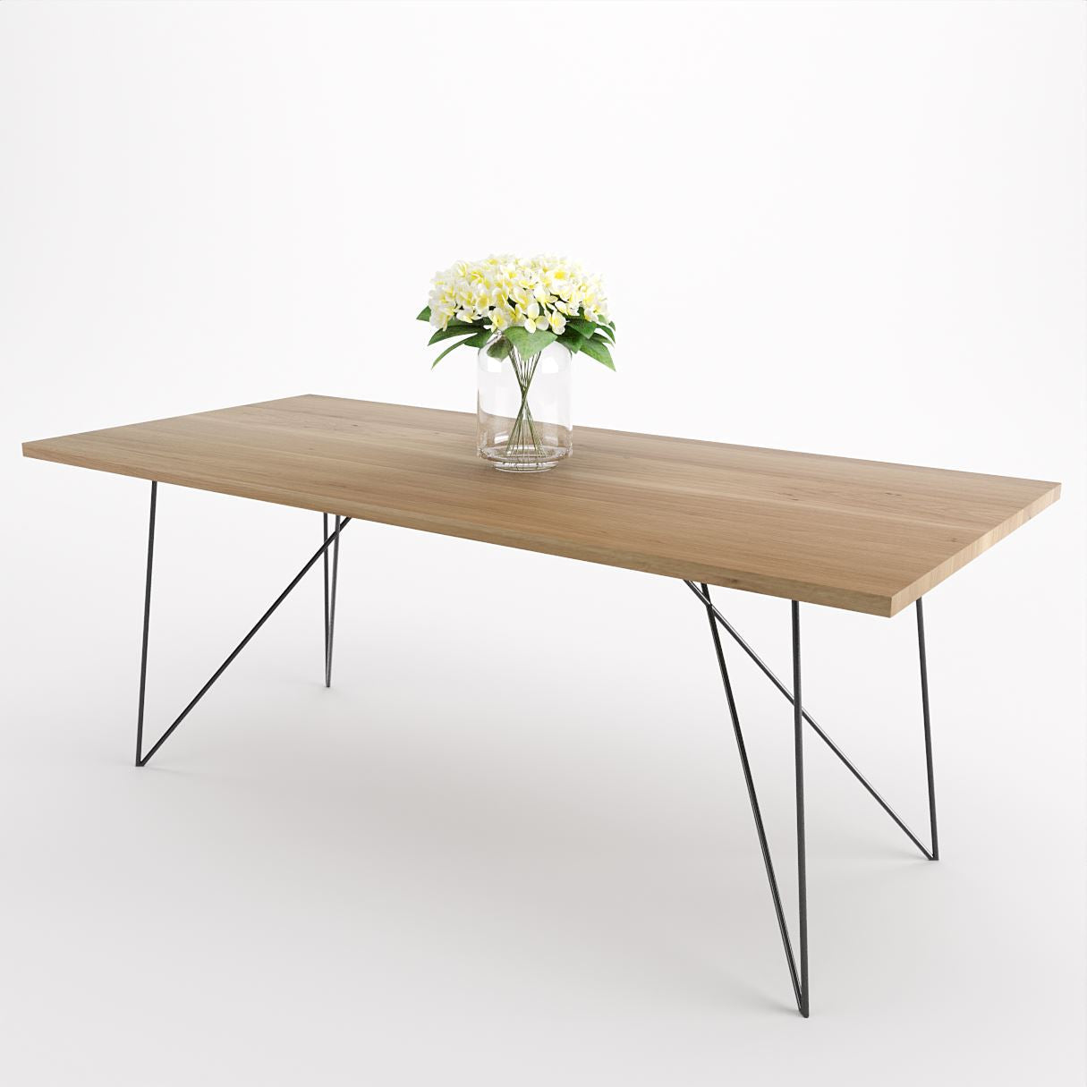 Bauhaus Walnut Dining Table on Metal Legs | AEMILIA-Hardman Design