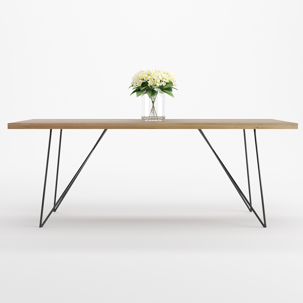 Bauhaus Walnut Dining Table on Metal Legs | AEMILIA-Hardman Design