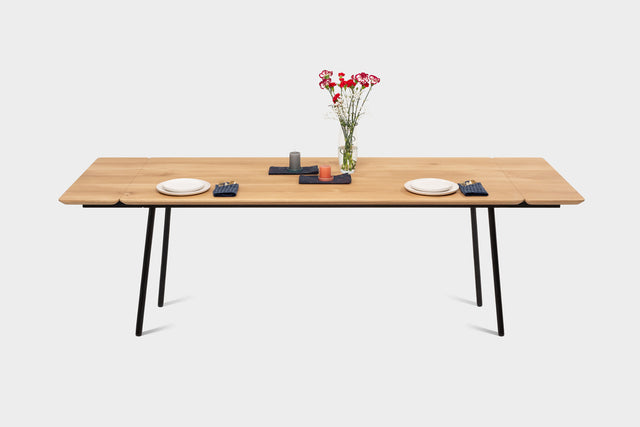 MARTA S | Table extensible en Chêne | 220 - 290 x 90 x 2.5 cm | Stock B62