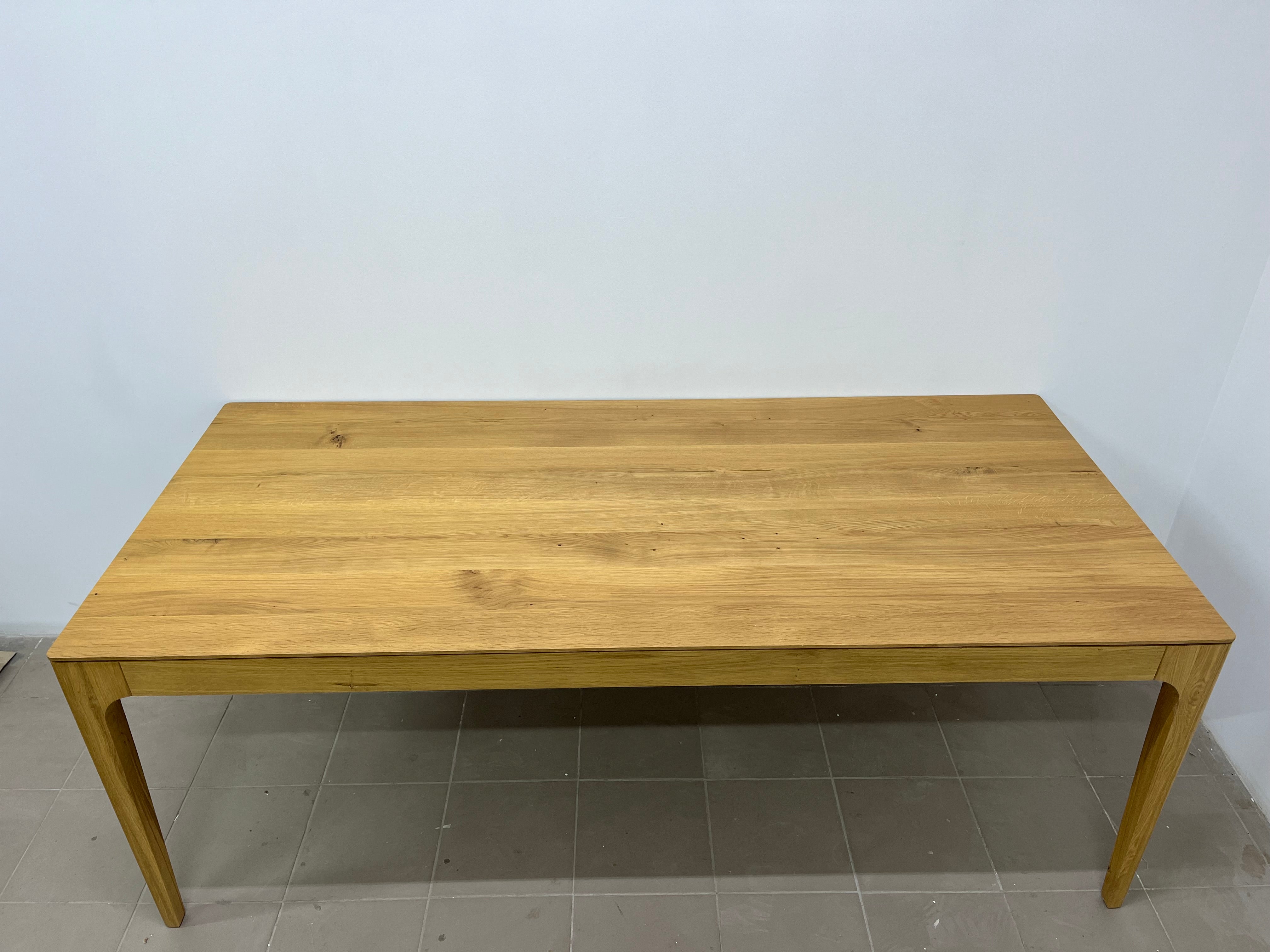 CAROLINA | Table en chêne | 200 x 90 x 2 cm | Stock B45