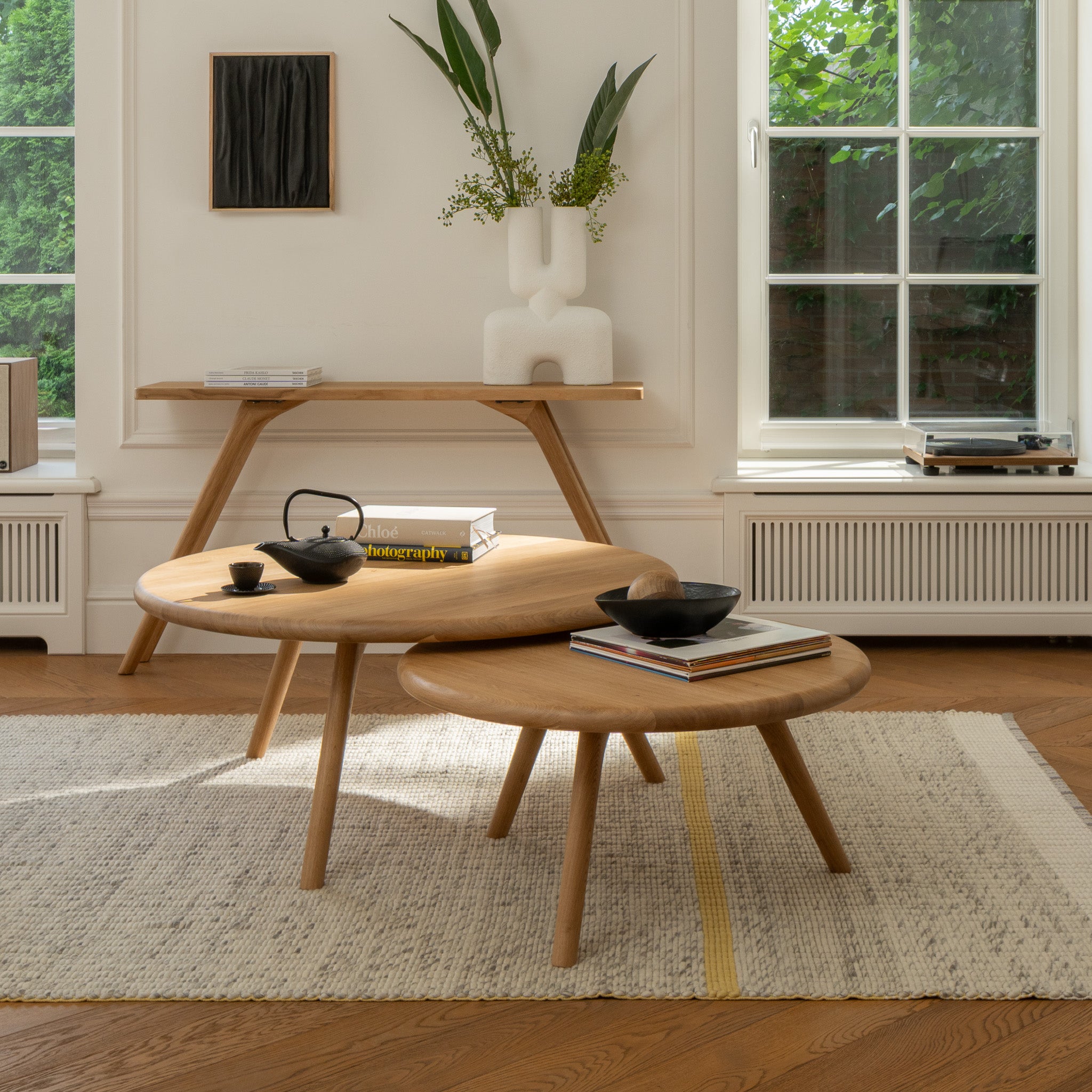 ARLEN | Runder Couchtisch im Set