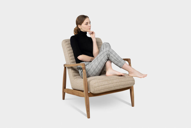 Modernen Sessel und Ottoman aus Spanischem Leder oder Wolle | LAICA Sessel-Hardman Design