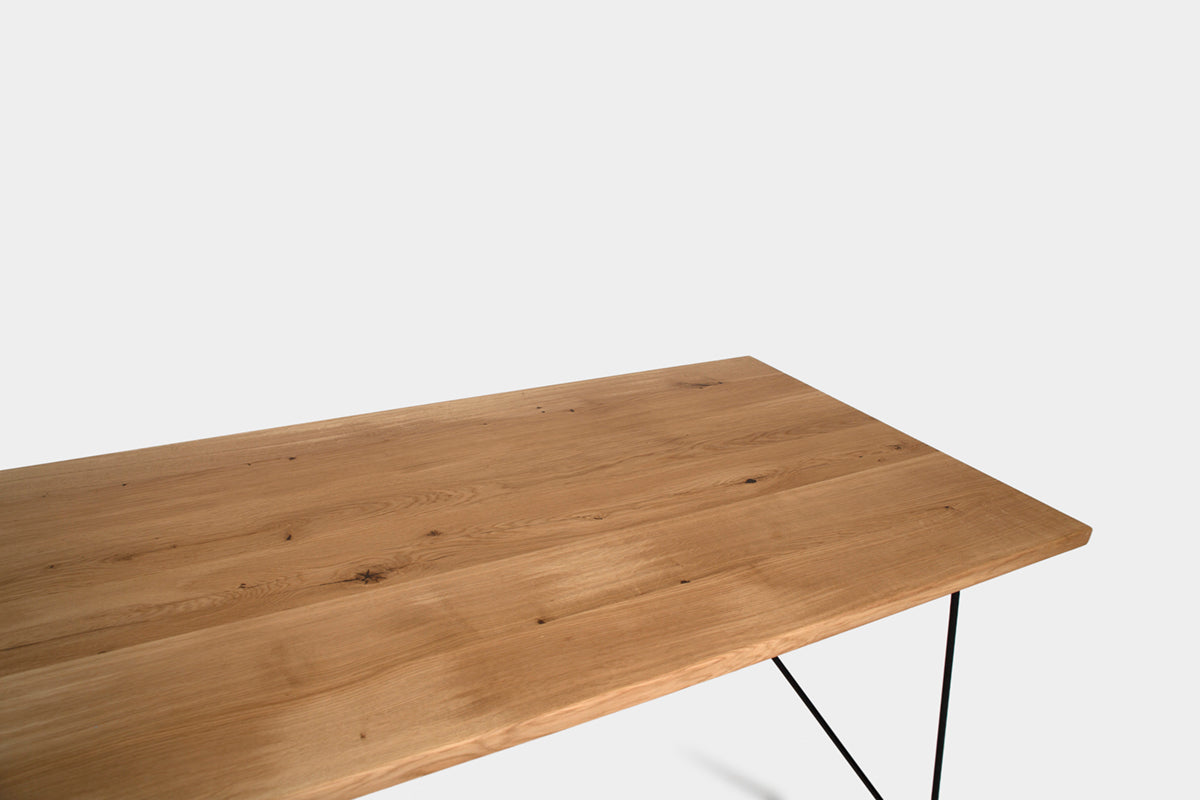 Bauhaus Walnut Dining Table on Metal Legs | AEMILIA-Hardman Design